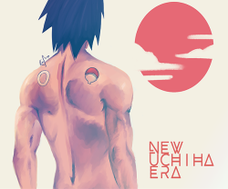 sasukeuchihayas: kingofthesharingan:   This was honestly supposed to be an exercise in painting the human anatomy (which is why Sasuke has two arms). I haven’t done it seriously before, so this was something new.  Of course, I can never resist myself