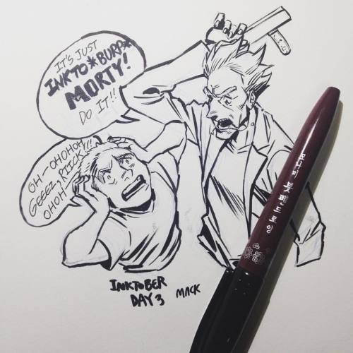 macbethoff:  Rick and Morty #inktober #inktober2016 #inktoberohio Day 3 