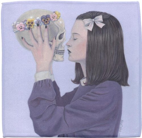 FOREVER AND EVER microfiber handkerchief by Kana Miyamoto. About 7.8" (20cm) square. Also avail