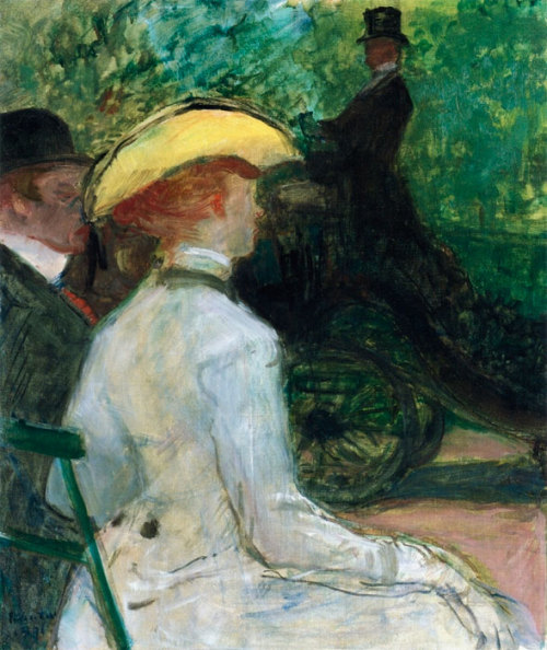 In The Bois De Bologne  -  Henri de Toulouse Lautrec 1901Impressiomism