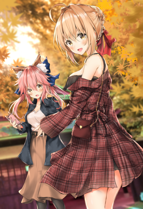 lizzies-cafe-2002:  ネロ&玉藻とお出かけ | 卯月つくよ@お仕事募集中 #pixiv https://www.pixiv.net/member_illust.php?mode=medium&illust_id=71524477