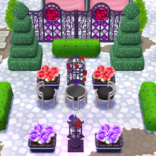 killclown:still have no idea what i’m doing with my camp but I tried making a little rose garden