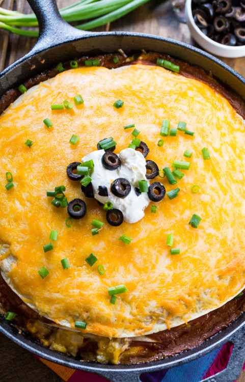 One pot chicken tortilla pie