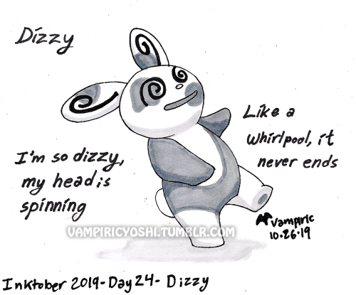 vampiric-plays-games: Inktober2019 - Day 24 - Dizzy by VampiricYoshi   I never knew that Spinda