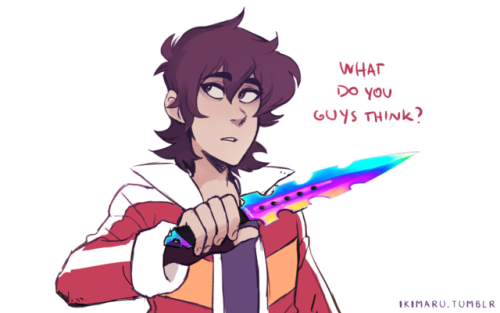 ikimaru:I just had to draw Keith with one of tHESE