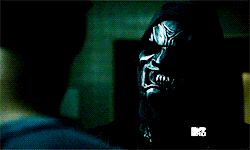 bilesandthesourwolf-deactivated:  Derek knows Stiles is in trouble and comes in, guns blazing, ready to help, only to realize Stiles has the situation in hand. And then Derek starts to notices that something isn’t quit right with the teen. 