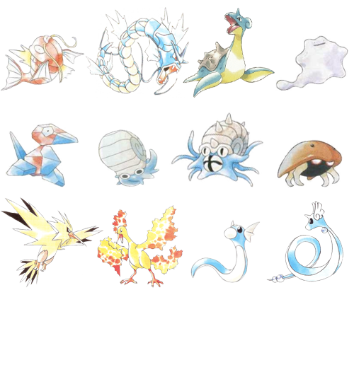 Ken Sugimori’s Original artwork for the first 151 Pokemon (Gen 1 debuted February 27, 1996) Happy 19th Anniversary Pokemon!