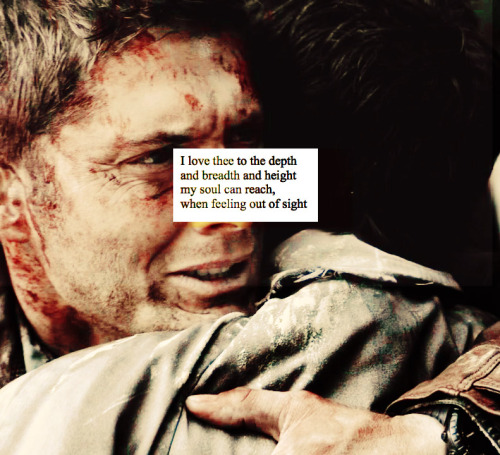 freckles-and-wings:  Deancas + PoetryHow do I love thee? Let me count the ways. (x)
