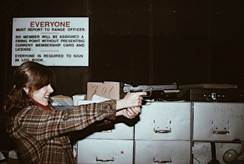 wexler:Carrie Fisher at a firing range in New York in 1979. She was taking target practice as part o