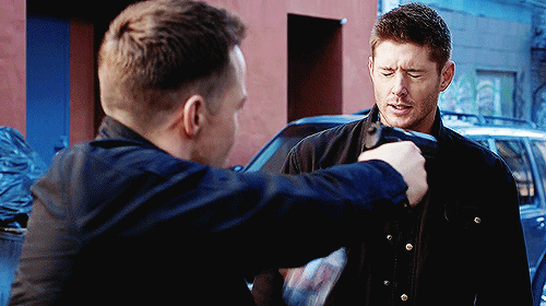  Dean being splashed with holy water. Requested by multifandom-madnesss 