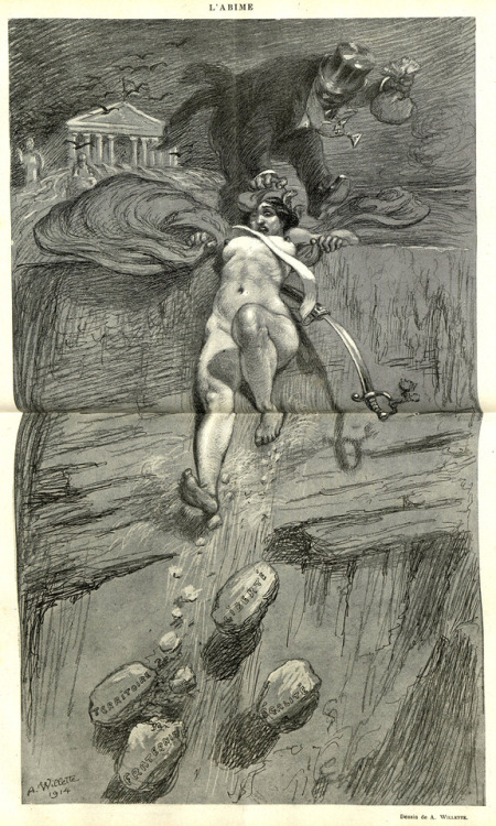 Adolphe Willette (1857-1926), &lsquo;L'Abime&rsquo; (The Abyss), from &ldquo;Le Rire&rdquo;, March 2