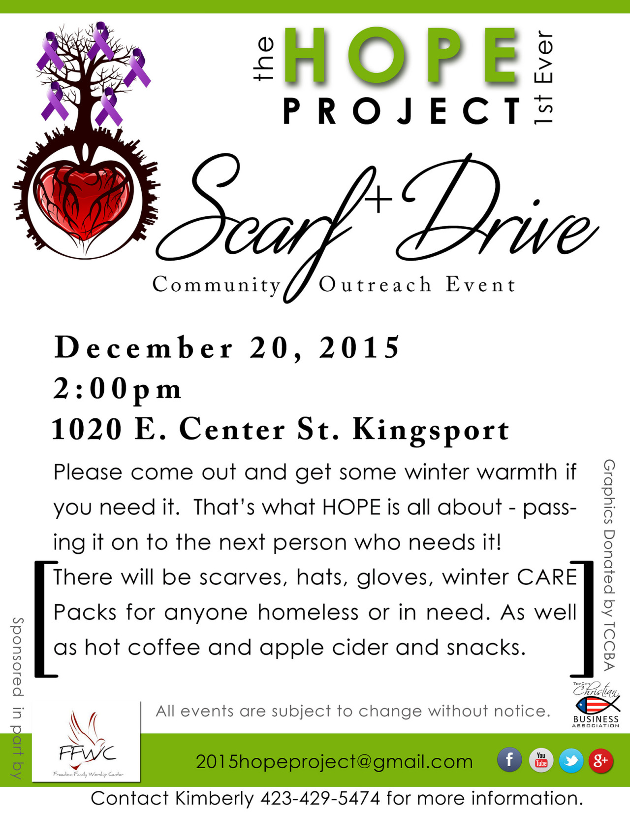 theHOPE project Scarf Drive by deZengo
Via Flickr:
December 20 - 2pm 1020 E. Center St. KPT ~~~~~~~~~~~~~~ Please come out and get some winter warmth if you need it. That’s what HOPE is all about - passing it on to the next person who needs it! There...