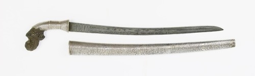 Silver mounted pedang bengkok, Sumatra, 19th century.from Peter Dekker’s Mandarin Mansion