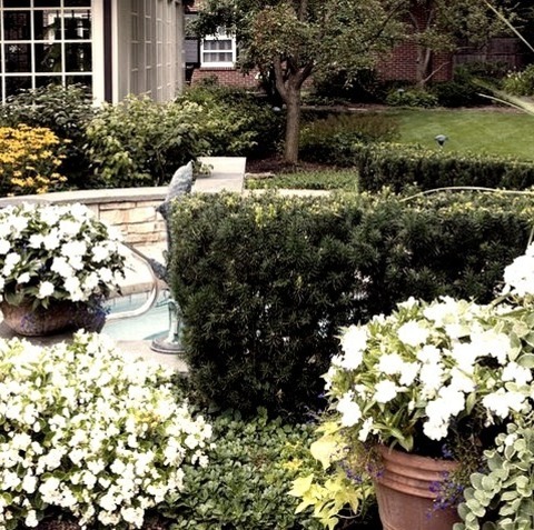 Concrete Pavers Landscape In ChicagoDesign Concepts For A Sizable Traditional Backyard With Concrete