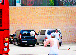 kryptoniall-deactivated20150613:  Niall playing ball in the Barcelona venue. x 