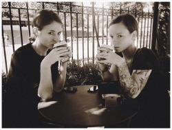 creativerehab:  CRG and Hattie at Intelligentsia.