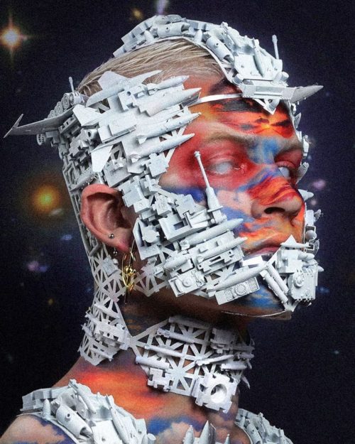 alanspazzaliartist:Austin James Smith is a designer whose face is often the main canvas for his dark