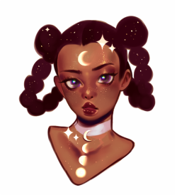 pinkincubi:  Space girls, gonna make more, Wish they didn’t turn out so big on tumblr, oh wellMoon, Stars, Jupiter, Uranus