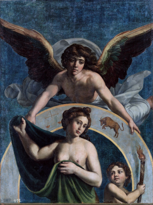 greekromangods: Venus with the Signs of Libra and Taurus 16th century Pietro Facchetti (1539–1