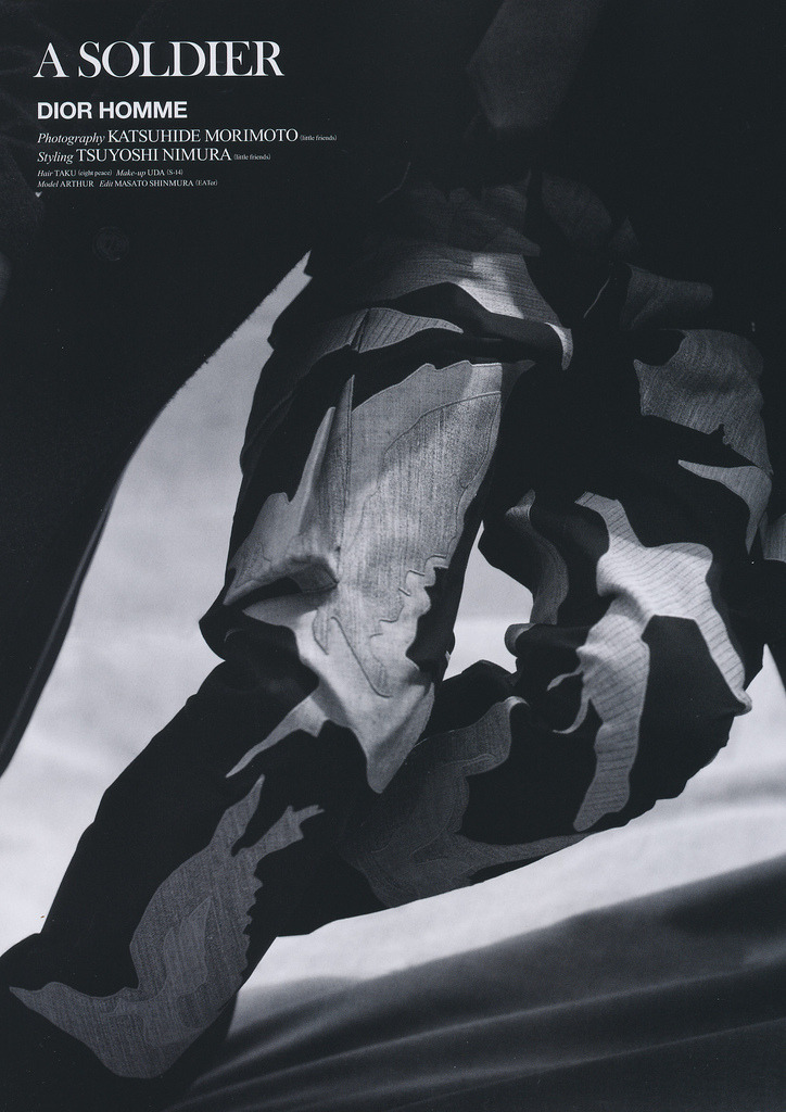 9thspace:  Arthur Gosse, “A SOLDIER” DIOR HOMME, HUgE #95, ph. Katsuhide Morimoto