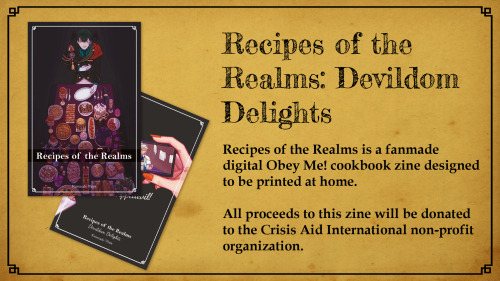The Obey Me Cookbook Zine Is Available For Purchase! For A Minimum Of $1, You Can Pay What You Want (or