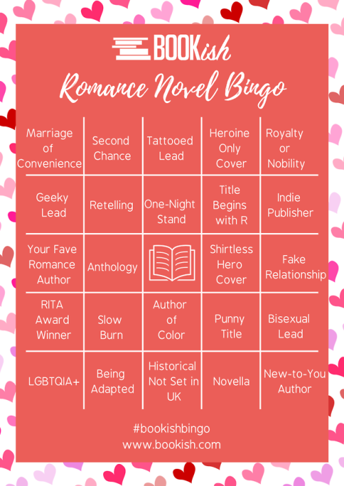 Join us for a very special round of Bookish Bingo this month celebrating romance novels!
