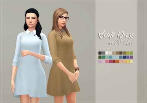 its-adrienpastel: Beate Dress Recolor + Retexture ♥ need mesh by @tukete 30 colors custum thu