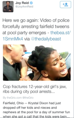 twofistin:  krxs10:  !!!!!! IT HAPPENED AGAIN !!!!!!Another Day At The Pool Turns Violent For A Black Family After Police Are CalledKrystal Dixon dropped off her kids and nieces and nephews at the Fairfield, Ohio, pool just as she’d done many times