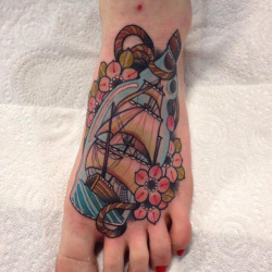 skindeeptales:  Foot tattoos by Matt Adamson,