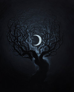 artagainstsociety:  Moon in Tree