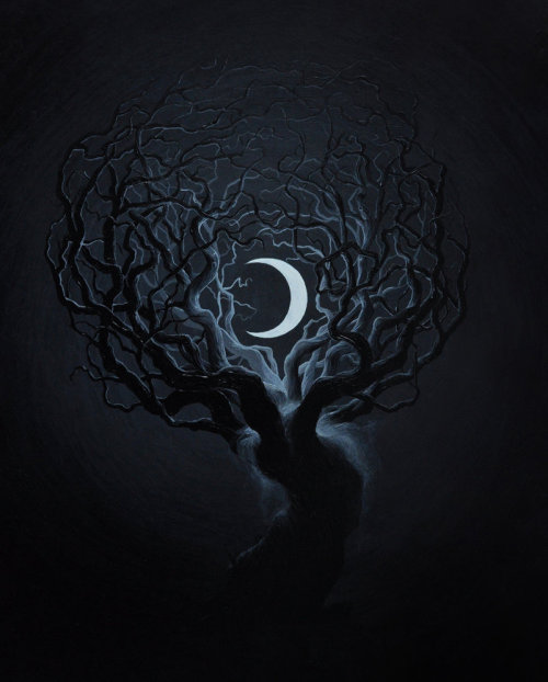 artagainstsociety:  Moon in Tree