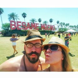 Kiss me much&hellip; Coachella, baby!! Weather is hot, sweaty, sun sun sun sun!! #coachella #besamemucho by londonandrews