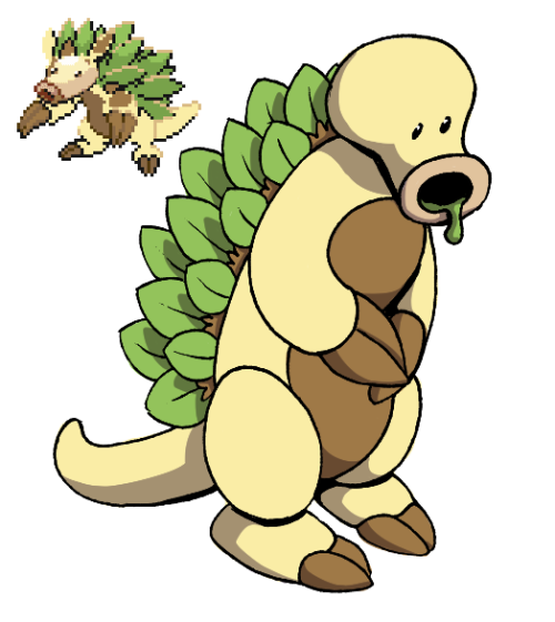 playing with pokemon fusion is a fun way to kick art slumps in the ass, i’ve discoveredaerodactyl + 