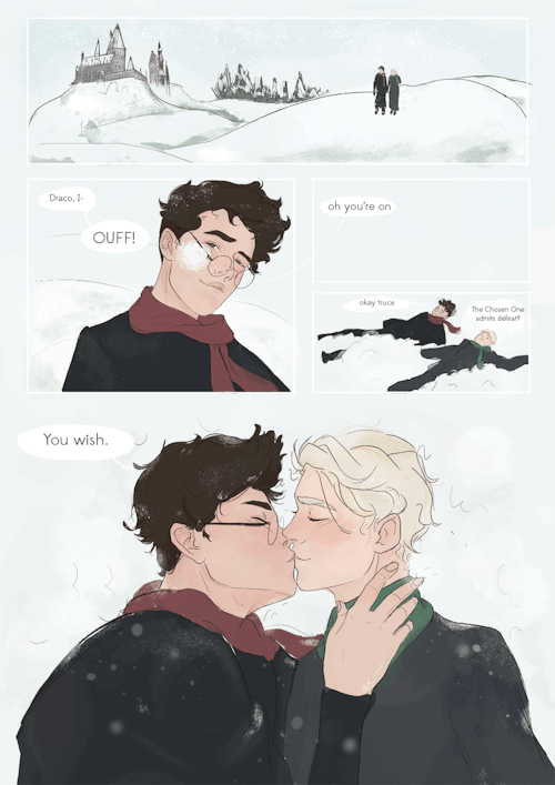 wynnyfryd:doodlegifts:Have a very drarry Christmas! (i know it’s past i’m sorry) but this one’s for 