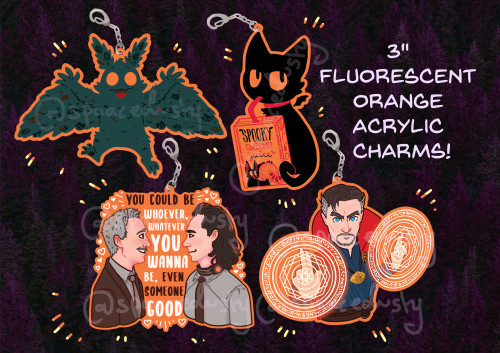 PRESENTING: THE FLUORESCENT ORANGE COLLECTION ✨Charms measure roughly 3″ at their longest, and are m