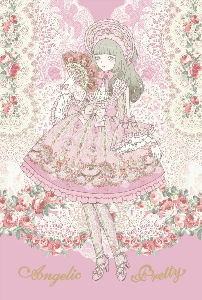 sucre-dolls:Belle Epoque Rose series by Angelic Pretty /Illustration by Kira Imai