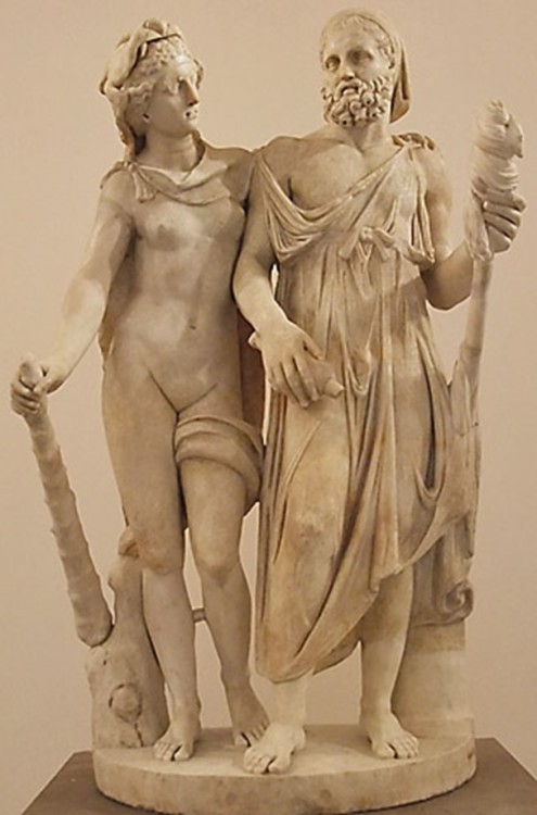 judiejodia:anyway here take this statue of Herakles and Omphale putting their drag show on the road