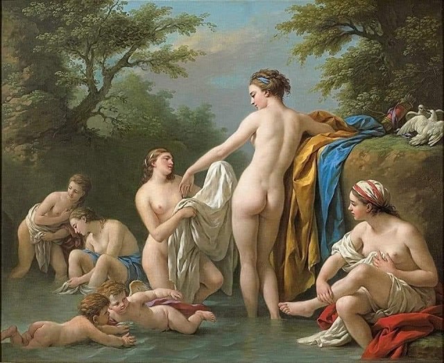 Porn “Bathing Venus and Nymphs” Louis-Jean-Francois photos
