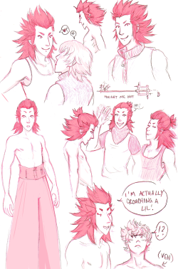 Xxcastingshadows:  Lea Should:wear His Hair Half-Upget A Cute Xion-Themed Keyblade