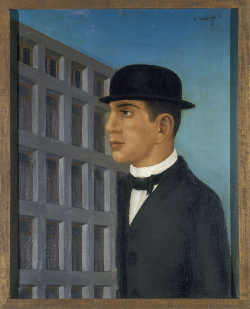 Anton Räderscheidt (1892-1970)Man with Bowler (Mann mit steifem Hut)1922Oil on canvasMuseum Ludwig, 