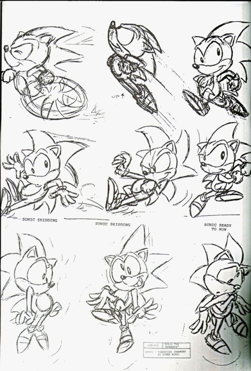 How to draw Sonic the Hedgehog. Model sheets that show how to draw the SEGA game character: head, ha