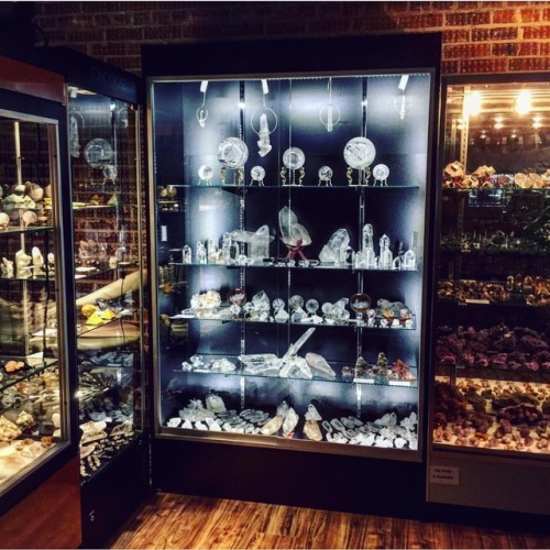 So cozy ❄️☃️❄️ This is one of our many crystal displays in the shop. We are so happy to be in our ne