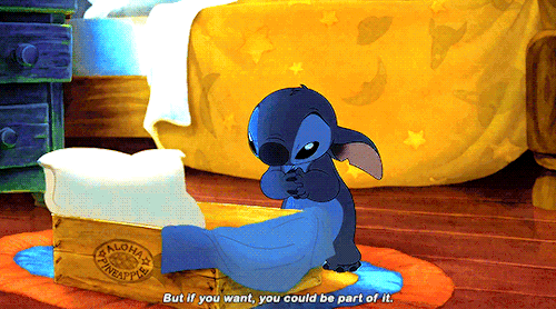 emilyprentiss:You could be our baby and we’d raise you to be good.Lilo &amp; Stitch (2002)