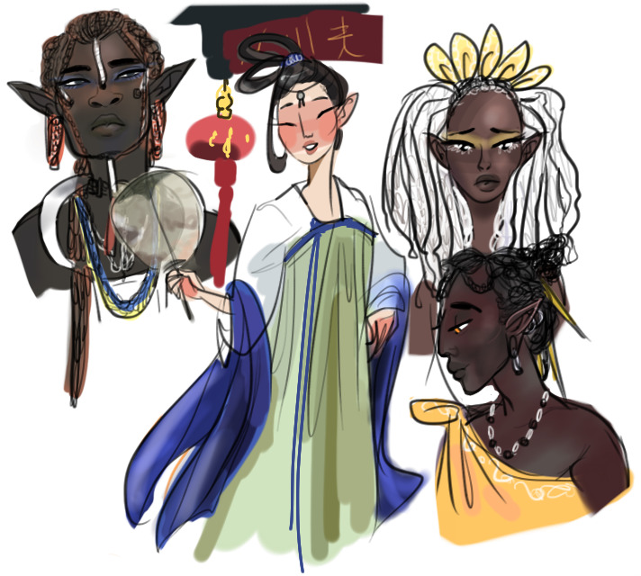 medievalpoc: prokopetz:  cleopatrasweave:  i drew a bunch of elves of color!!  This