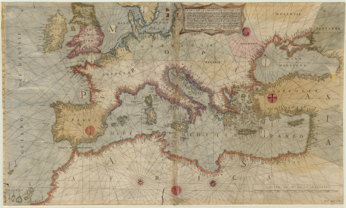 the-esoteric-arts: “This portolan chart by the prominent Italian cartographer and engraver Pao