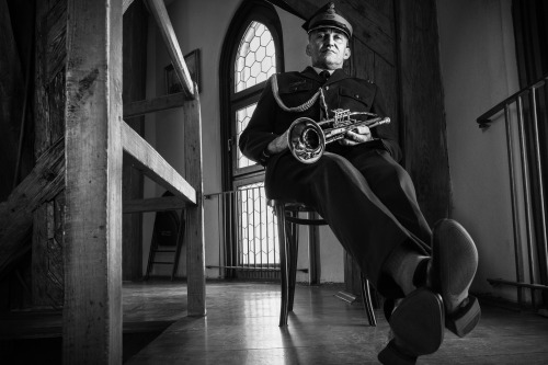 The bugler from the tower of St. Mary’s Basilica in Krakow, Poland