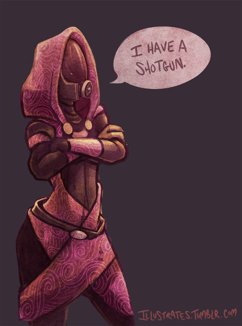 illustrates:mostly messing around with a new brush.  I enjoyed Tali’s evolution into sassmaster.