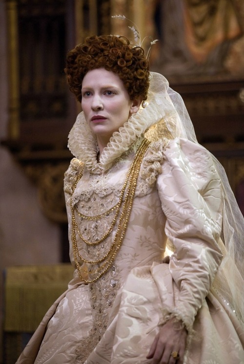 Cate Blanchett as Queen Elizabeth I in “Elizabeth The Golden Age” Costume designed by Al