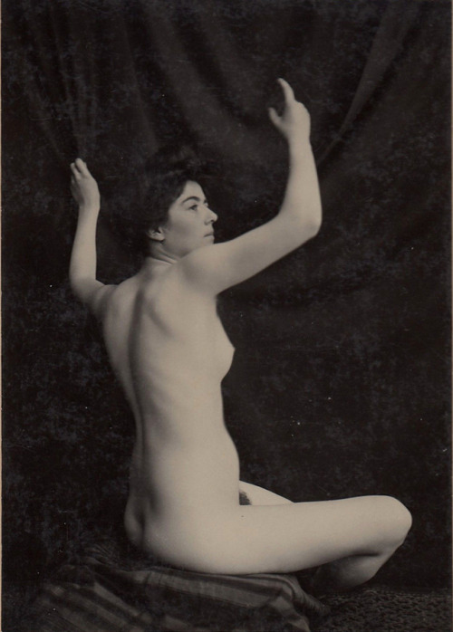 French nude woman study by unknown author, 1900s