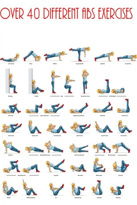Over forty different abdominal exercises !